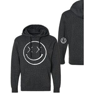 Salty Savage Unisex "OG Smile" Hoodie black leopard size small excellent conditi
